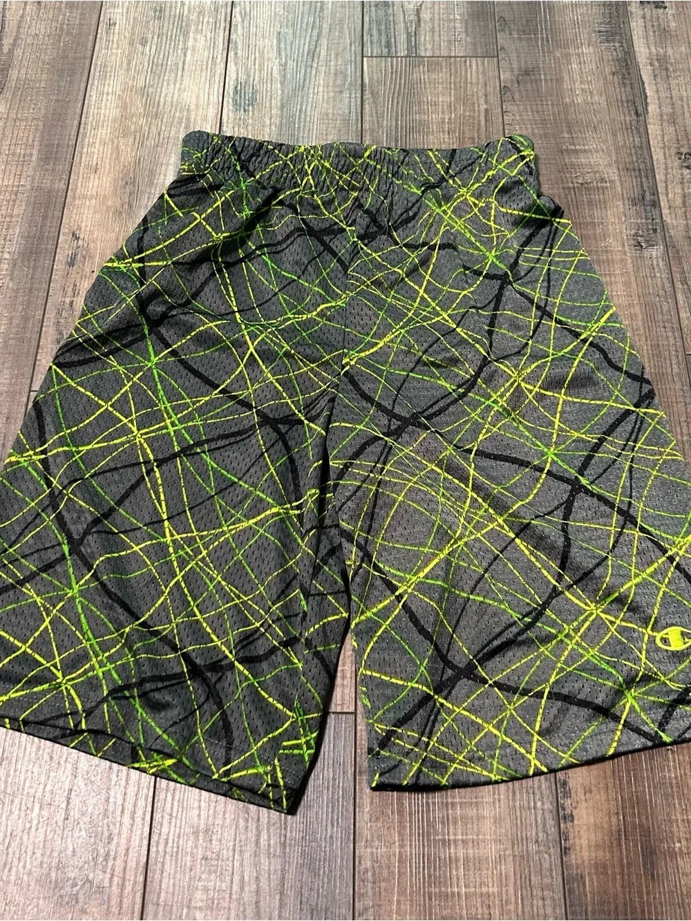 Boys‎ Champion Mesh Shorts Size XL Green And Black
